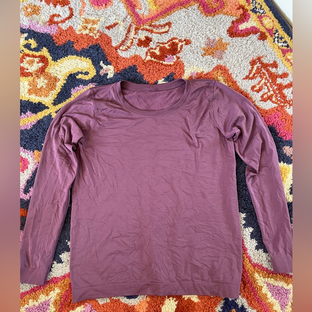 Purple lululemon workout shirt